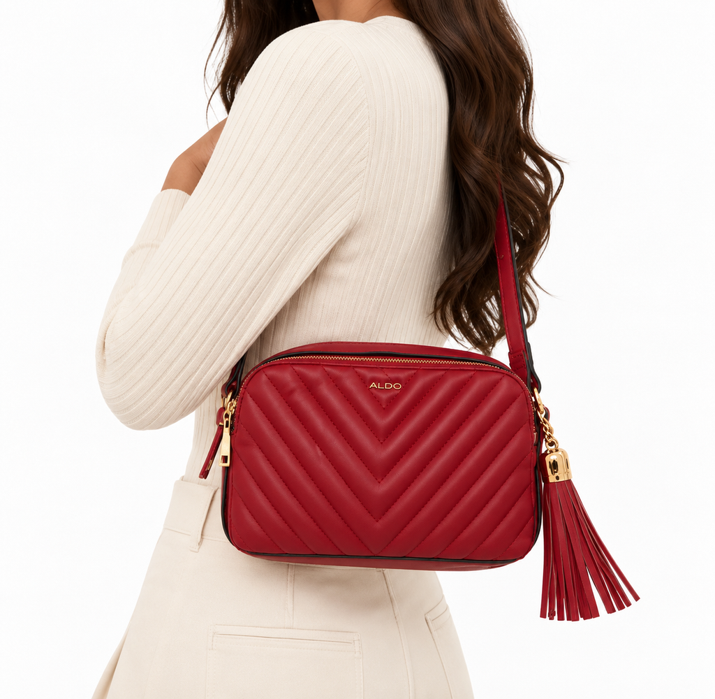 Bolsa ALDO Quilted Crossbody – Rojo