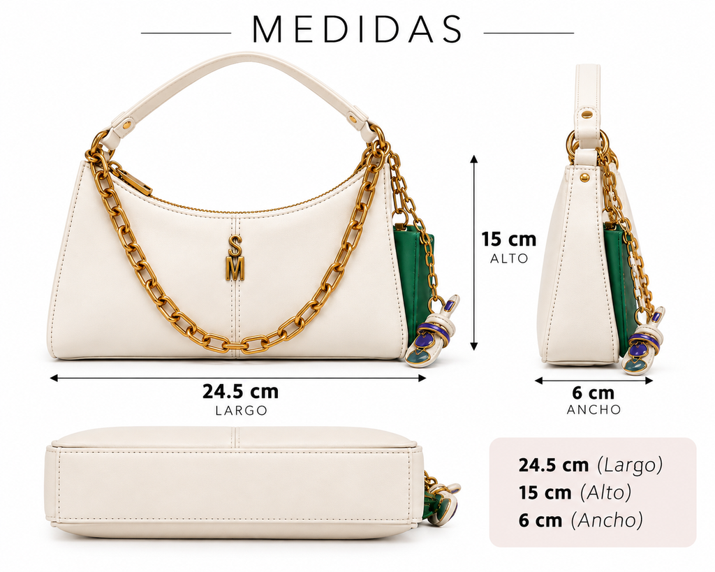 Bolsa Steve Madden Hombro Blanca